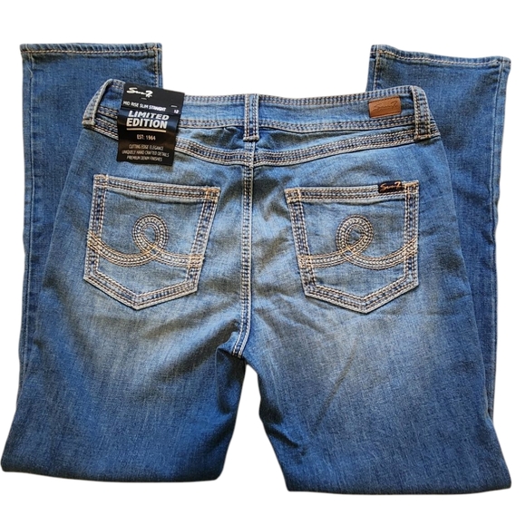 NWT Seven7 Mid Rise Slim Straight Limited Edition Jeans Size 12 - Picture 6 of 8
